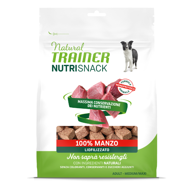 Natural Trainer Freeze Dried Nutrisnack Medium/Maxi manzo 50gr