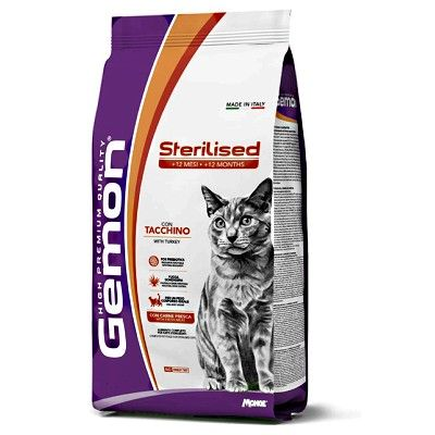 GEMON GATTO ADULTO STERILIZZATO CON TACCHINO 7 KG