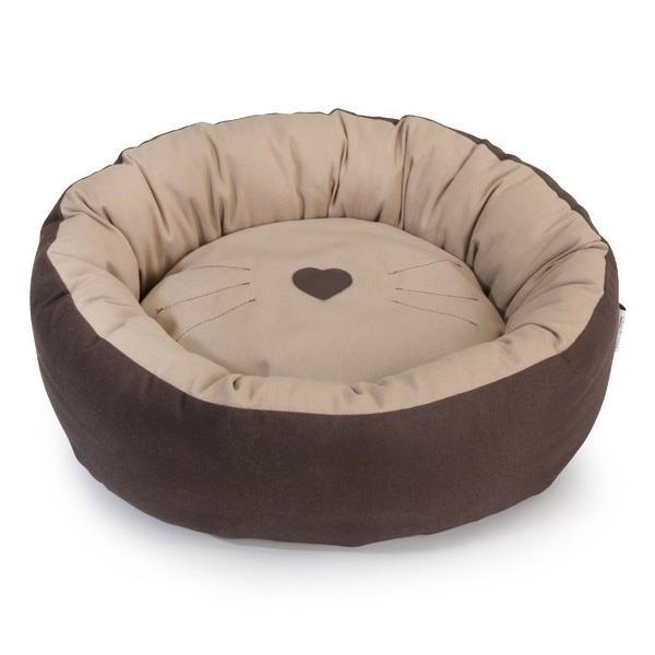 Camon - Cuccia Rotonda per Cani e Gatti Donut con Cuore