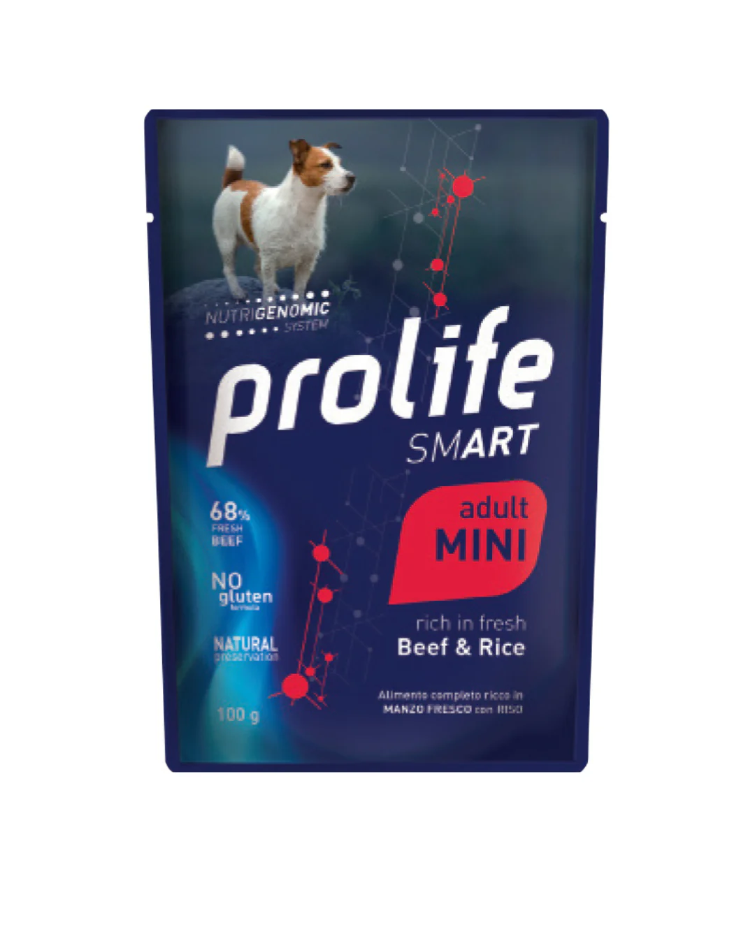 Prolife Adult Mini Manzo e riso 100g umido cane