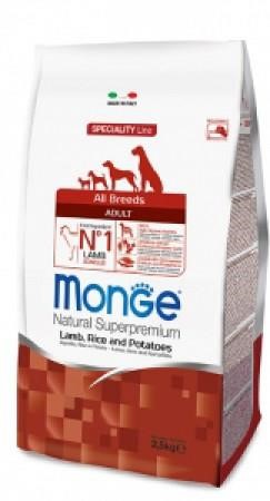 MONGE ALL BREEDS ADULT AGNELLO RISO E PATATE KG.2,5