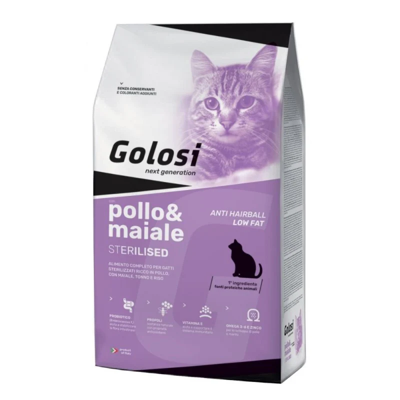 Golosi Cat Sterilised Pollo e Maiale 1,5kg