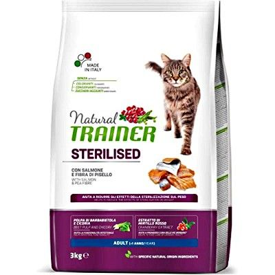 TRAINER NATURAL GATTO STERILIZZATO ADULT SALMONE 3 KG