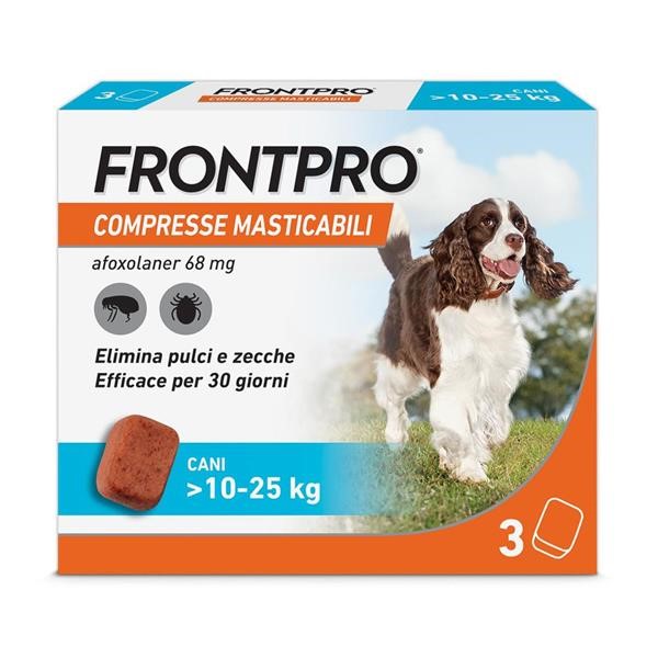 FRONTPRO Tabs Masticabile 25-50 Kg (3cpr)