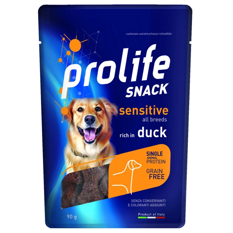 Prolife Snack Sensitive Duck 90g grain free al anatra per cani