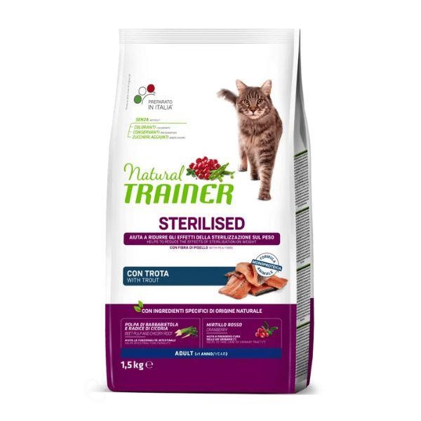 Natural Trainer Adult Sterilised con Trota 1.5kg