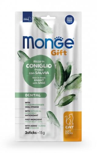 Monge Gift Dental Gatto Ricco In Coniglio Fresco Con Salvia - Soft Stick