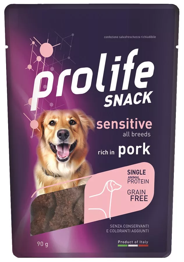 Prolife Snack Sensitive Grain Free per Cani con Maiale da 90 gr