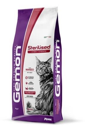 GEMON GATTO SECCO STERILIZED KG. 7 manzo