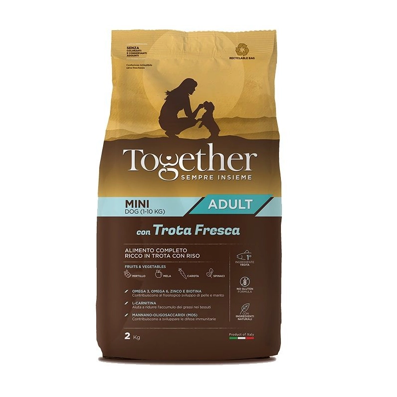 Together Adult Mini Trota fresca e riso crocchette cane