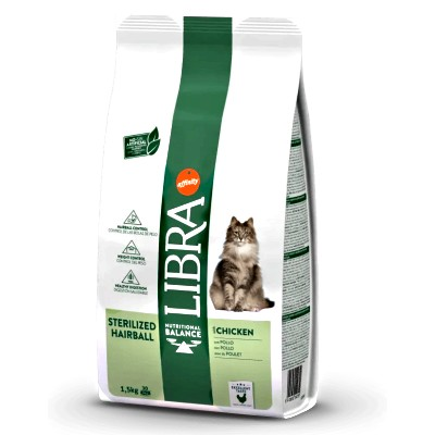 LIBRA CAT ADULTO STERILIZED HAIRBALL POLLO 1,5 KG