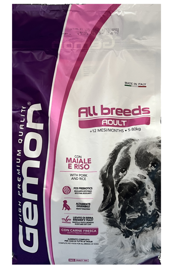 Gemon All Breeds Adult con Maiale e Riso – 15 Kg