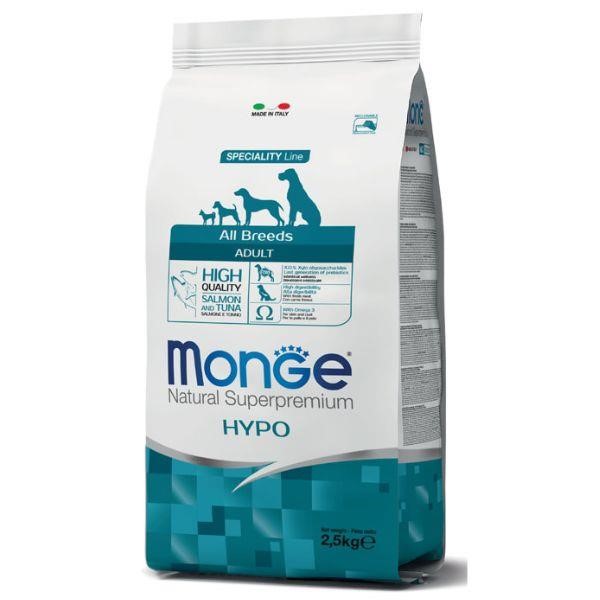 Monge Natural Superpremium All Breeds Adult Hypoallergenic con Salmone e Tonno 2,5 kg