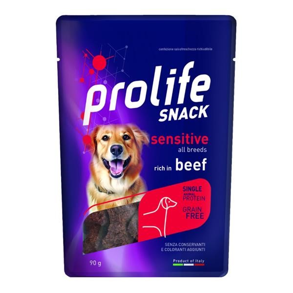 Prolife Snack per Cani Sensitive Grain Free Manzo Monoproteico 90 g