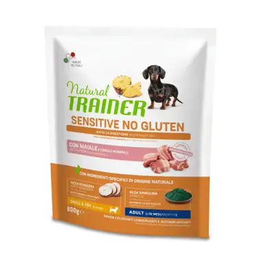 Descrizione Natural Trainer Cane Sensitive No Gluten Mini Adult con Maiale